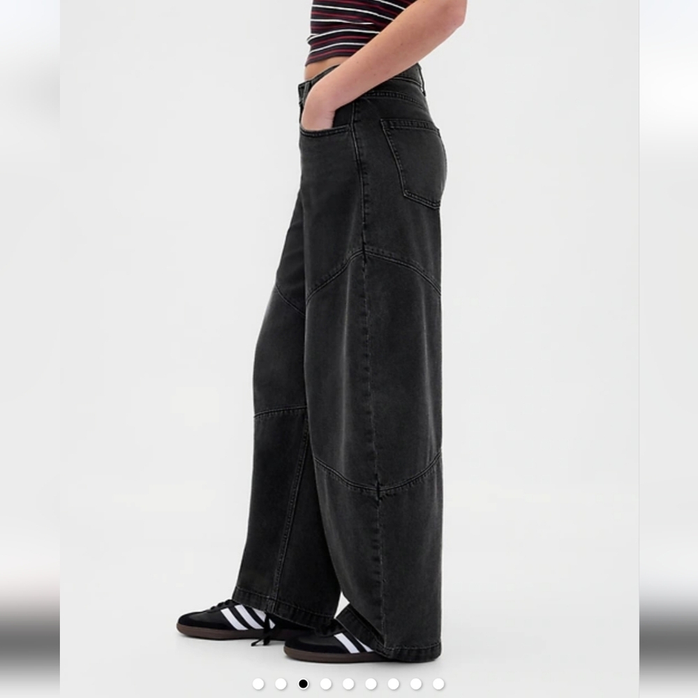 Gap Stranger Things High Rise Seamed Horseshoe Washed Black Jeans Size 31 - Picture 3 of 7